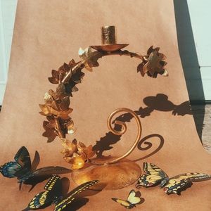 Beautiful gold painted candle holder